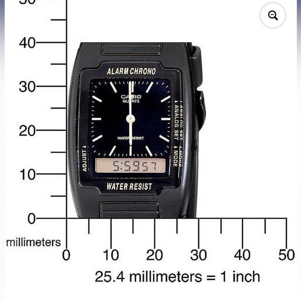 Casio‎ Men's Classic Ana-Digi Watch Black Analog Watch